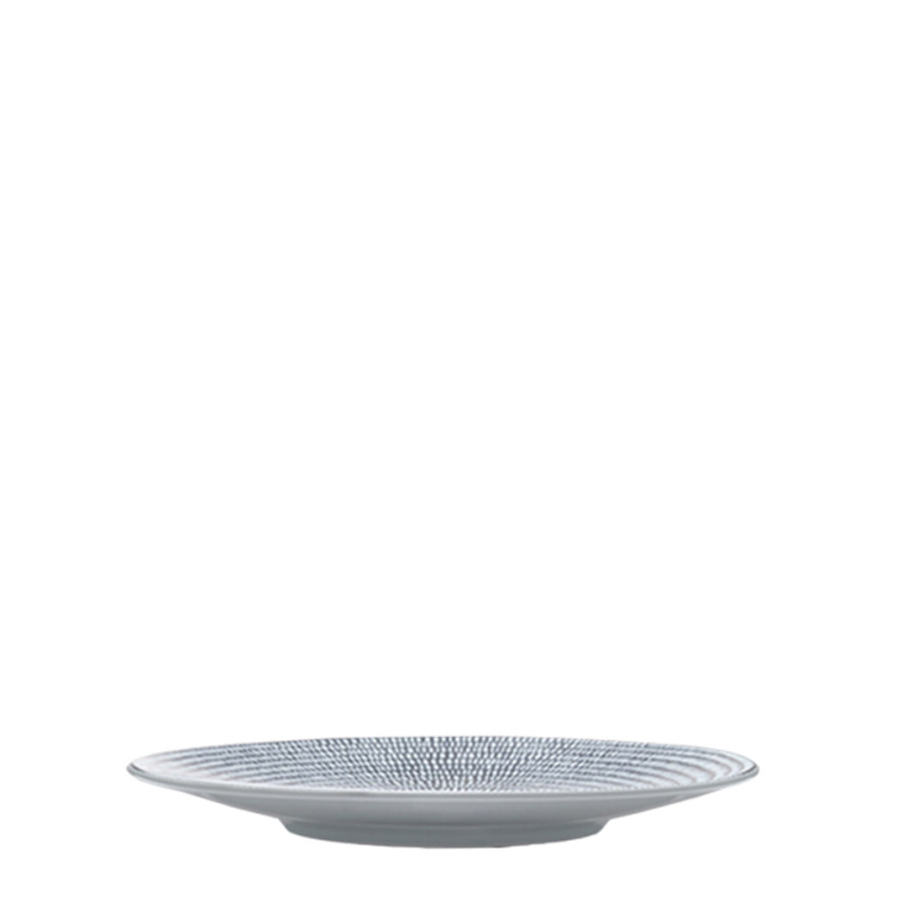 Side view of Luzerne's deep plate 235mm in storm pattern.