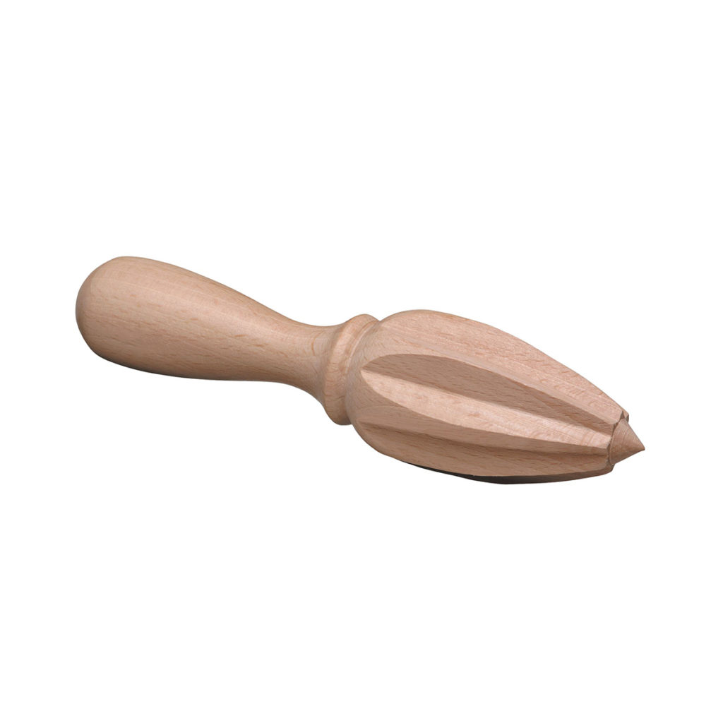 A lemon reamer made of wood.