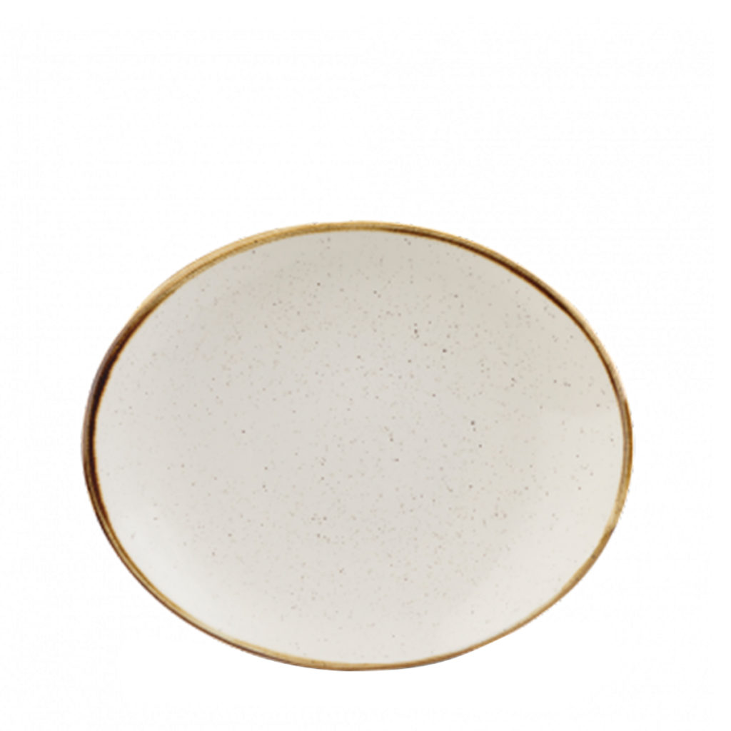 Churchill’s Stonecast oval side plate in Barley.