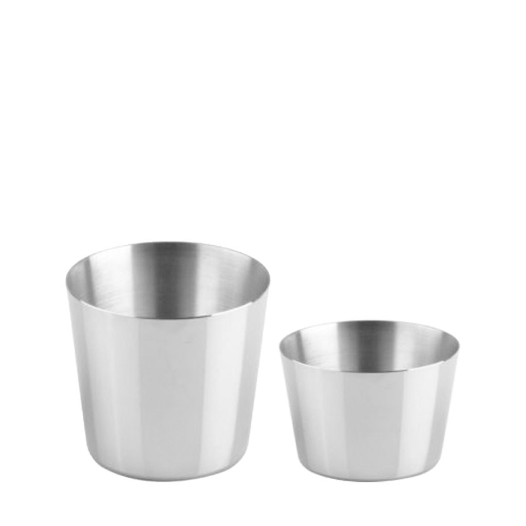 A set of 2 stainless steel dariol moulds.
