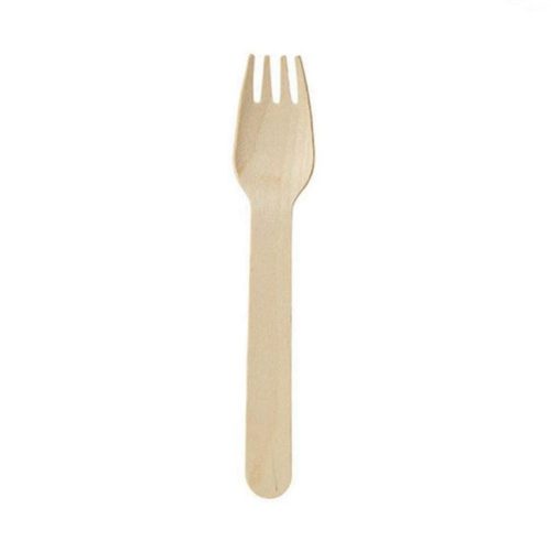 BIO DEGRADABLE WOODEN FORK <br> 160mm