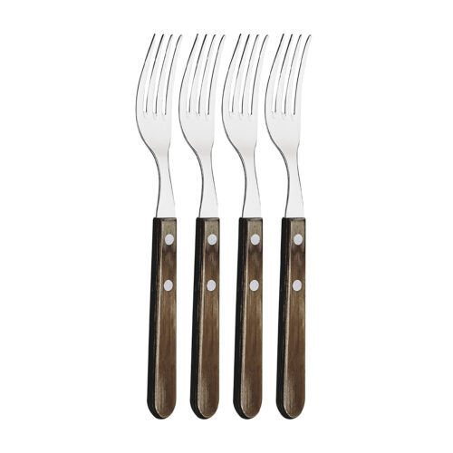 JUMBO POLYWOOD FORK SET 4 PIECE <br> Brown <br> By Tramontina - Image 3